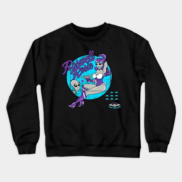 Roswell Rosie Crewneck Sweatshirt by heartattackjack